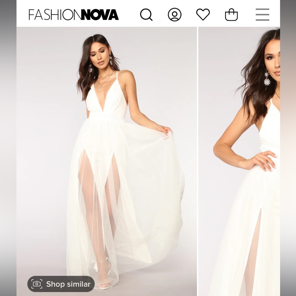 On The Runway Maxi Dress - White